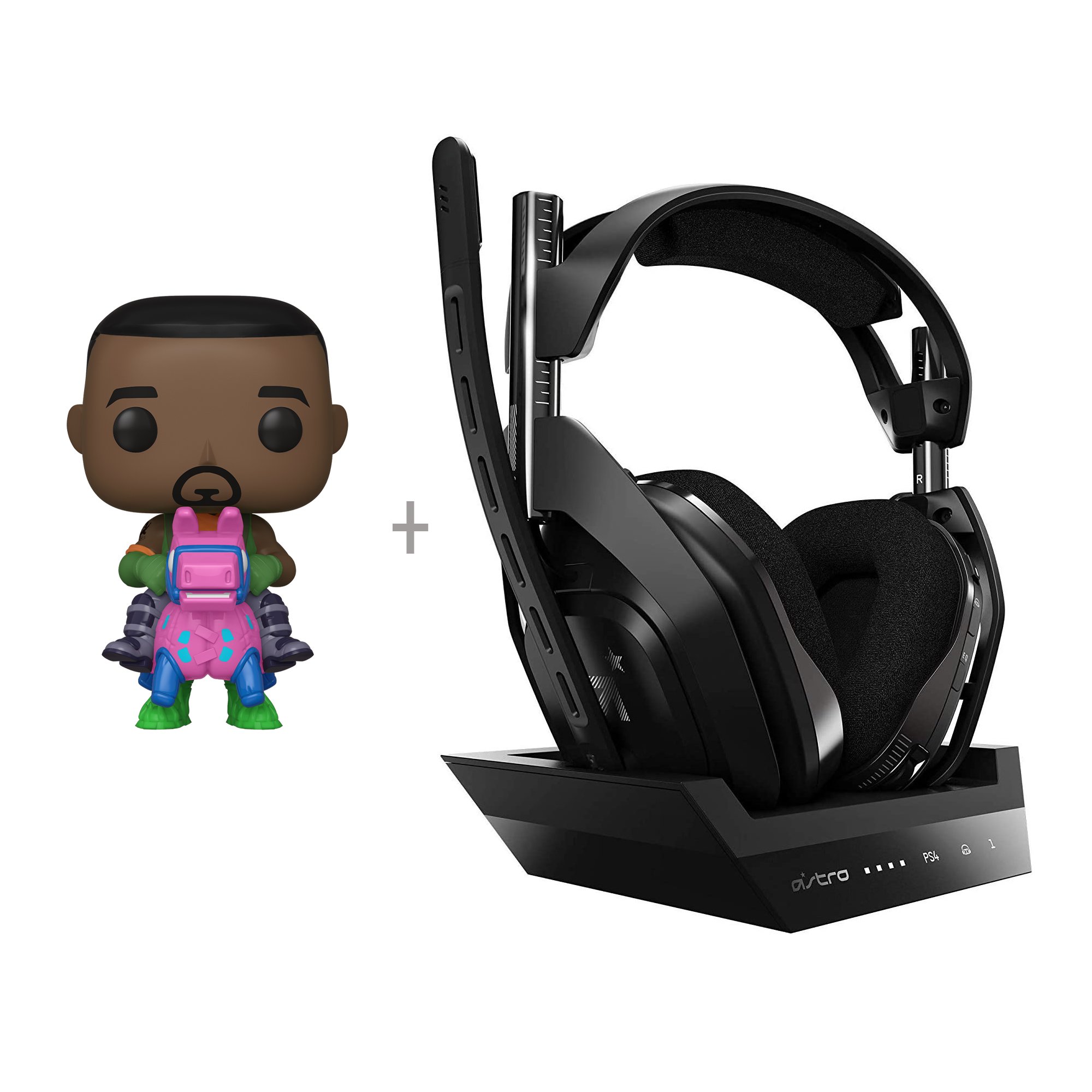 Astro - A50 Wireless + Base Station for PlayStation® 4/PC + Funko! POP - Games: Fortnite - Giddy Up (44732) - Bundle
