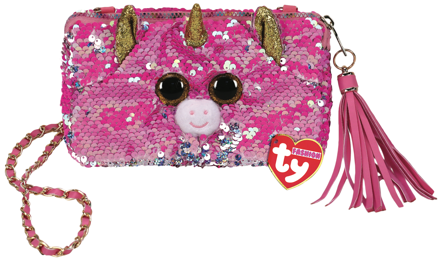 Ty Plush - Sequin Square Purse - Fantasia the Unicorn (TY95144)