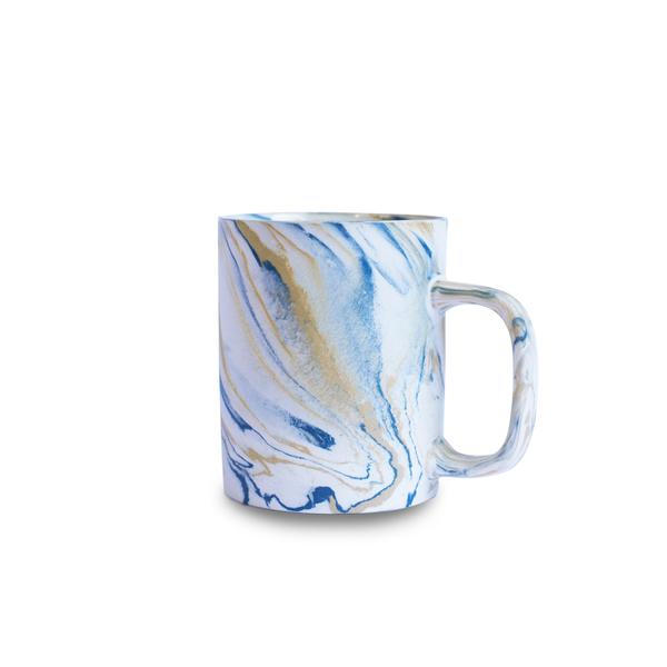 Marble Mustard Yellow & Blue Mug