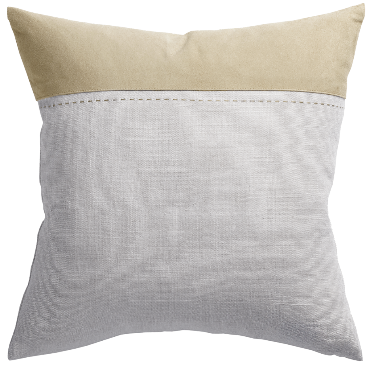 de Le Cuona | Bracken Cushion With Suede Panel Seed