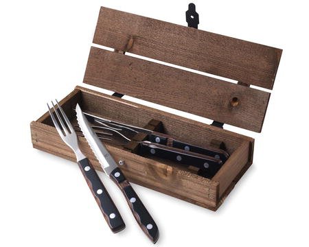 Gense - Old Farmer Classic Steak Cutlery 2 Set - Brown Wood/Steel (704897)