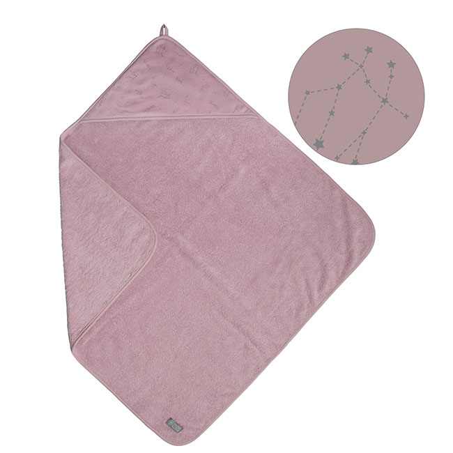 Vinter & Bloom - Northern Lights Hooded Bath Towel - Stella Pink