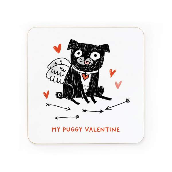 My Puggy Valentine Coaster