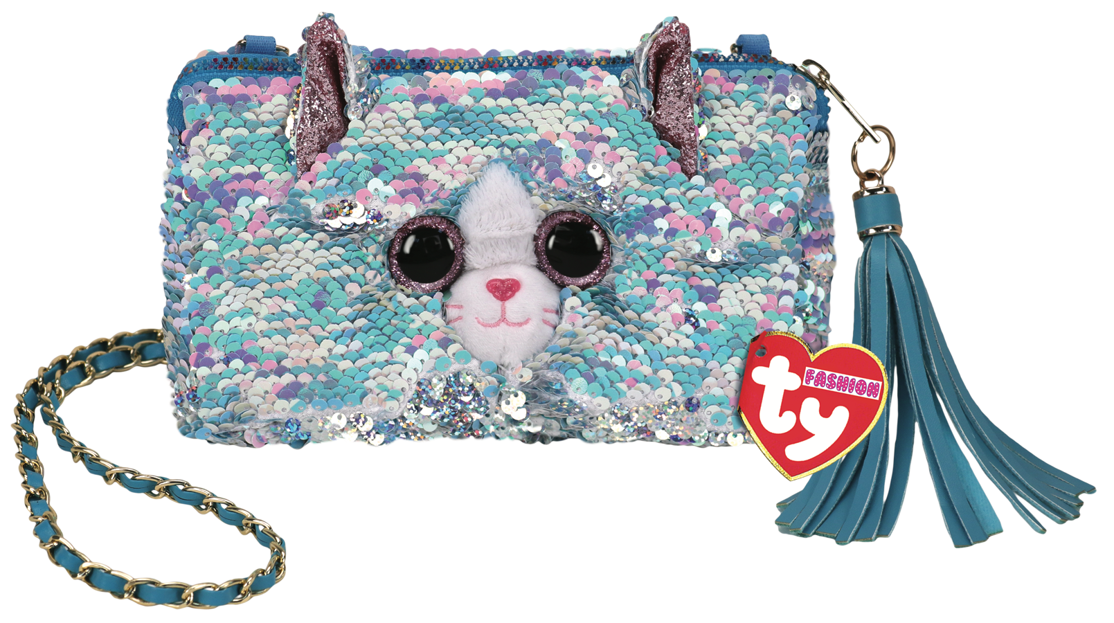 Ty Plush - Sequin Square Purse - Whimsy the Cat (TY95151)