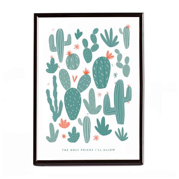 Cactus Pricks Riso Print A4