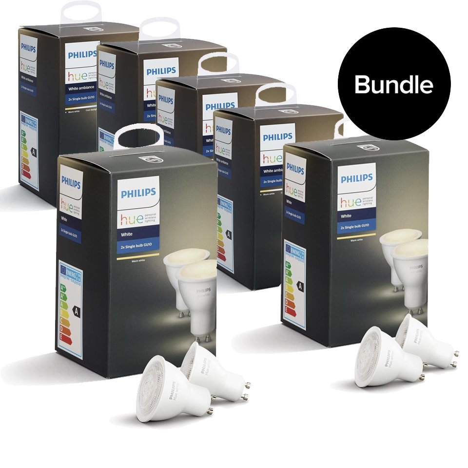 ​Philips Hue - 6xGU10 Dual Pack - Warm White - Bluetooth - Bundle