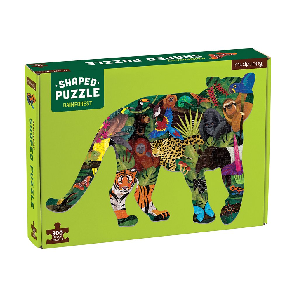 Mudpuppy - Puzzle 300 pc - Rainforest - Shaped Scene (057266)