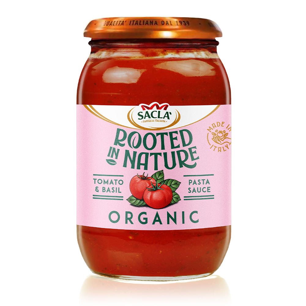 Sacla' Rooted In Nature Organic Tomato & Basil Pasta Sauce 500g
