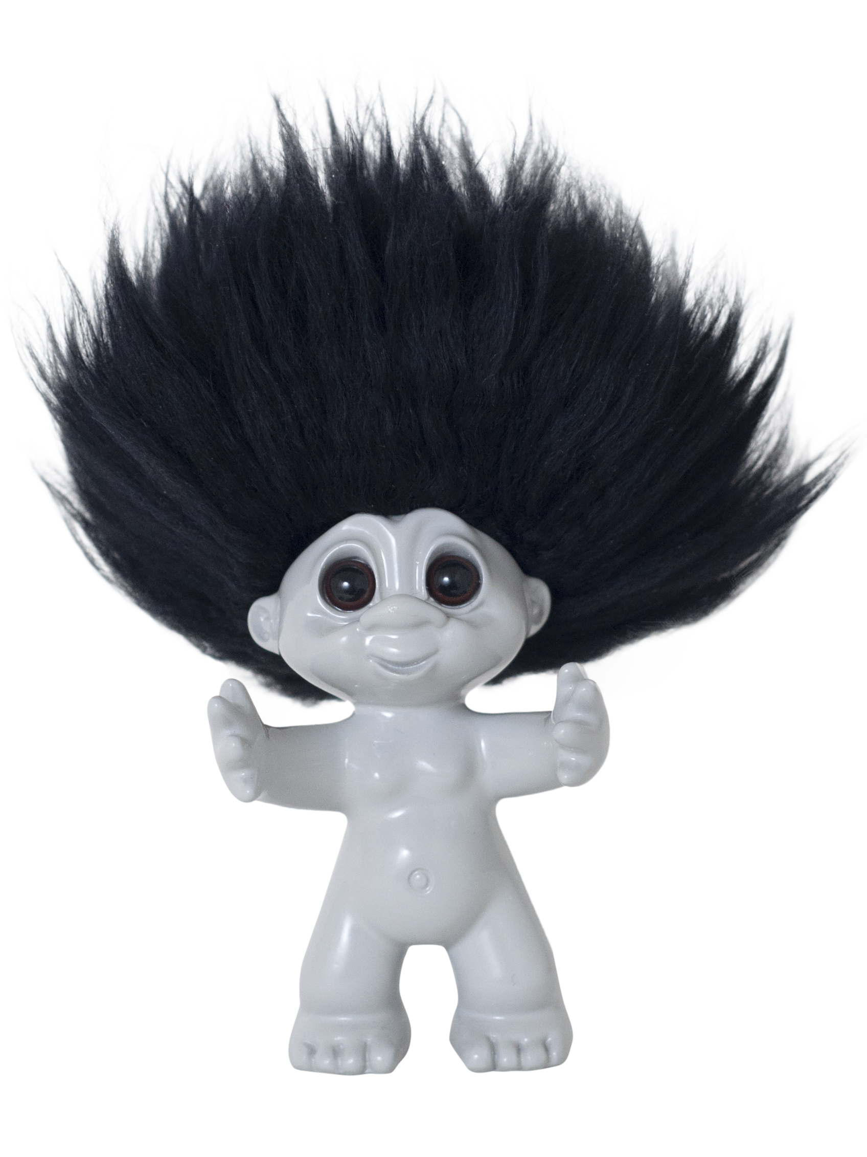 Good Luck Troll- Gjøl Trold 9 cm. - Light Grey (92987)