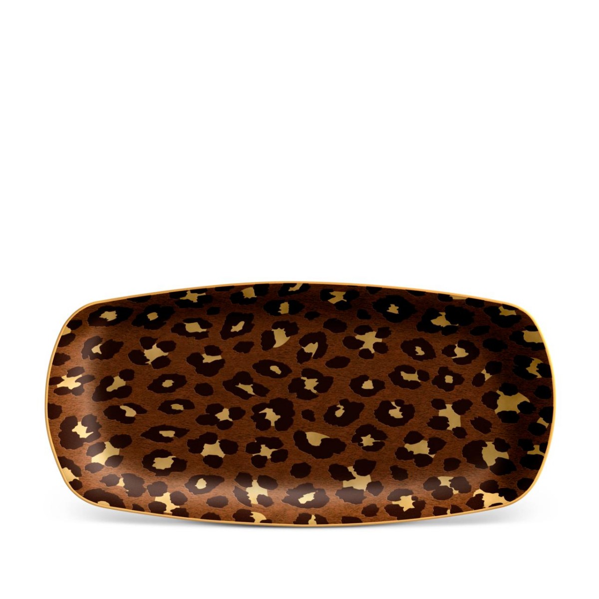 L'Objet I Leopard Rectangular Tray - Medium