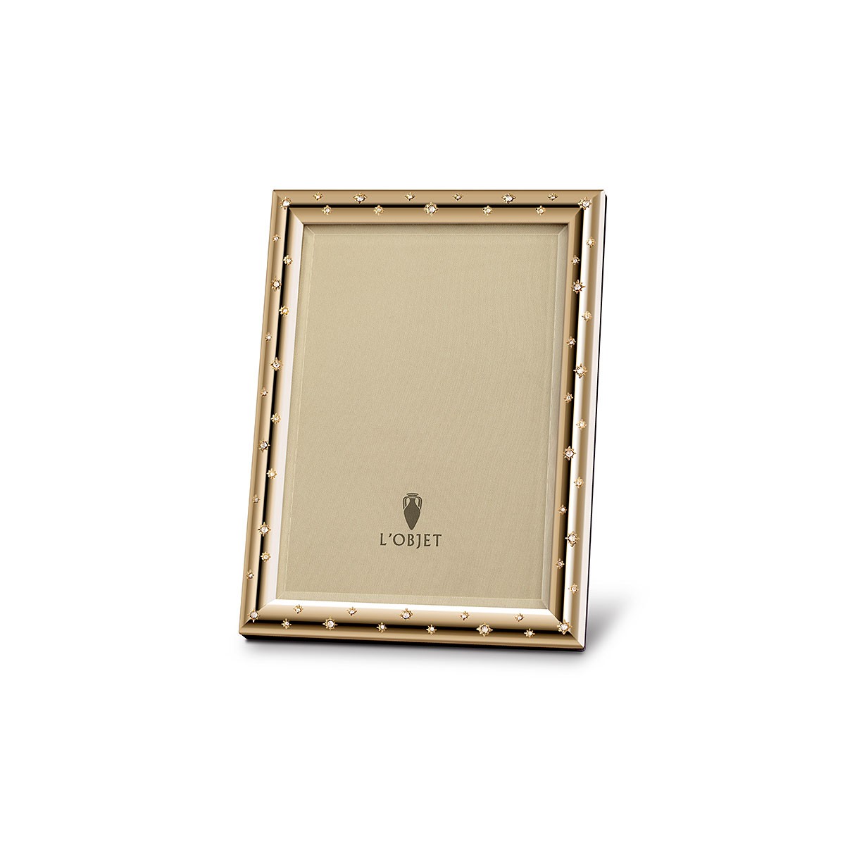 L'Objet I Stars Frame Small Gold White Crystals