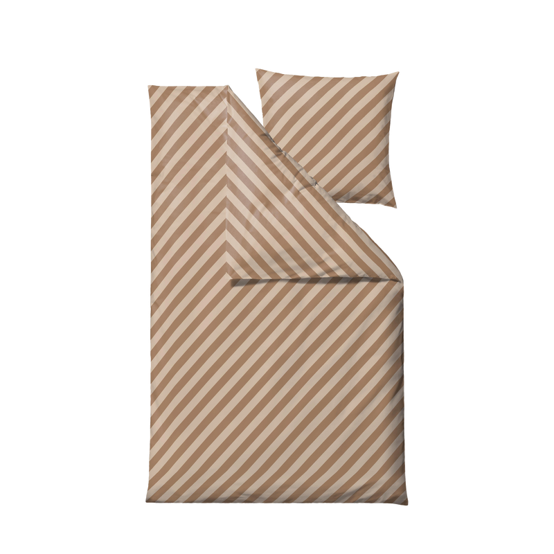 Södahl - Organic Diagonal ​Bedding 140 x 200 cm - Camel (15263)