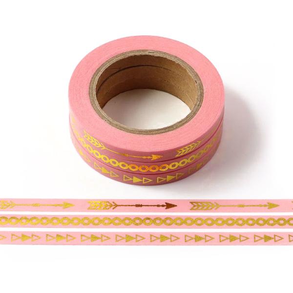 Pink Gold Arrows Washi Tape