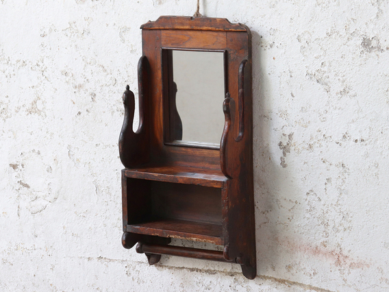 Ornate Bathroom Mirror Brown