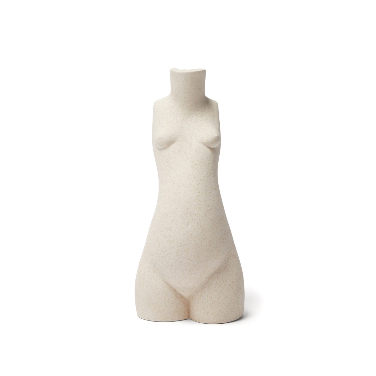 Anissa Kermiche | Tit for Tat Candlestick Holder Short Beige Speckled