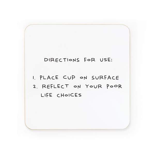 Directions For Use Coaster
