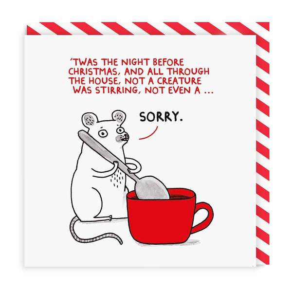 'Twas The Night Before Square Christmas Card