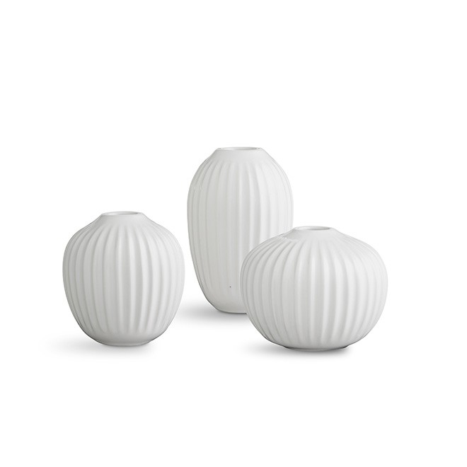Kähler - Hammershøi Vase Miniature 3 pack - White (692397)