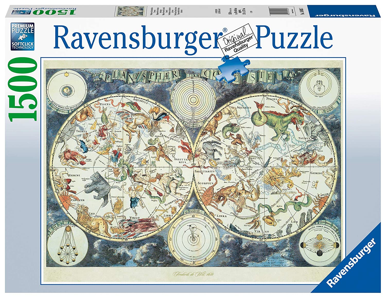Ravensburger - Puzzle 1500 - World map of Fantastic Beasts (10216003)