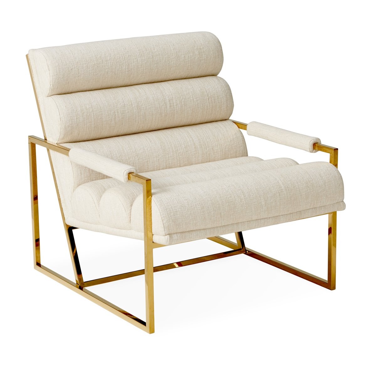 Jonathan Adler I Channeled Goldfinger Lounge Chair I Belfast Stone
