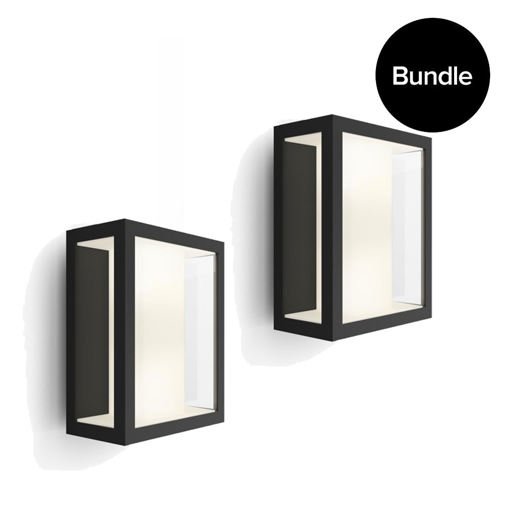 Philips Hue - 2x Impress Wall Lantern Outdoor - White & Color Ambiance - Bundle