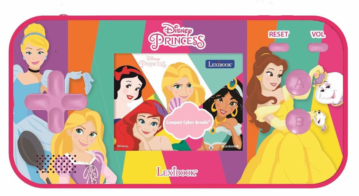 Lexibook - Handheld console Compact Cyber Arcade Disney Princess (JL2367DP)