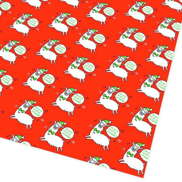 Fa La La Llama Christmas Giftwrap