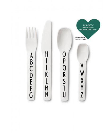 Design Letters - Kids Cutlery - White (20201301WHITE)