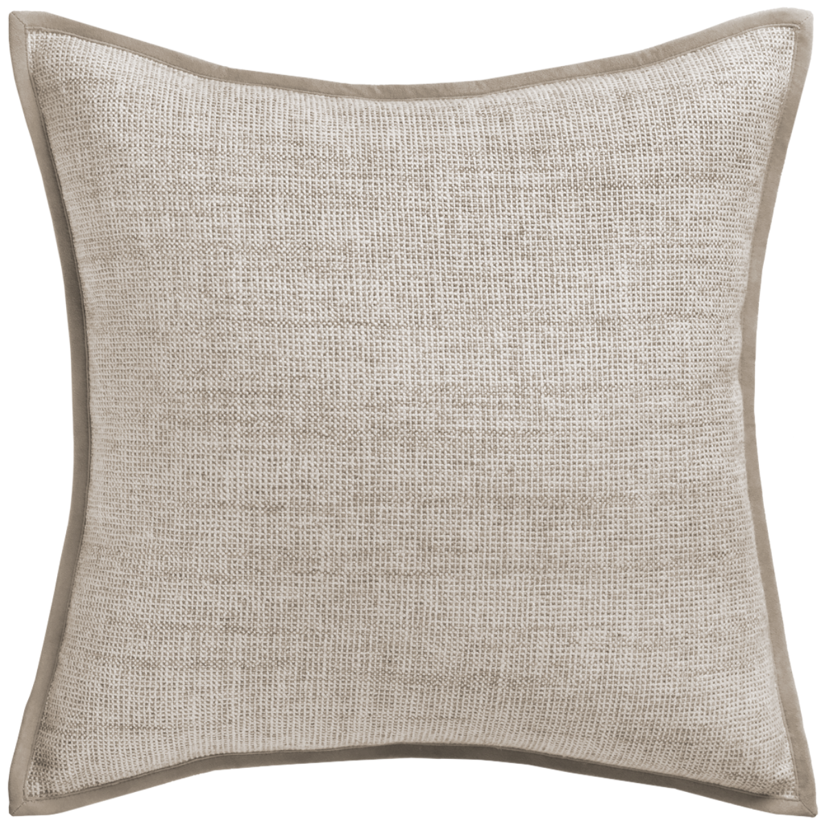 de Le Cuona | Cloud Forest Cushion With Suede Trim Fog