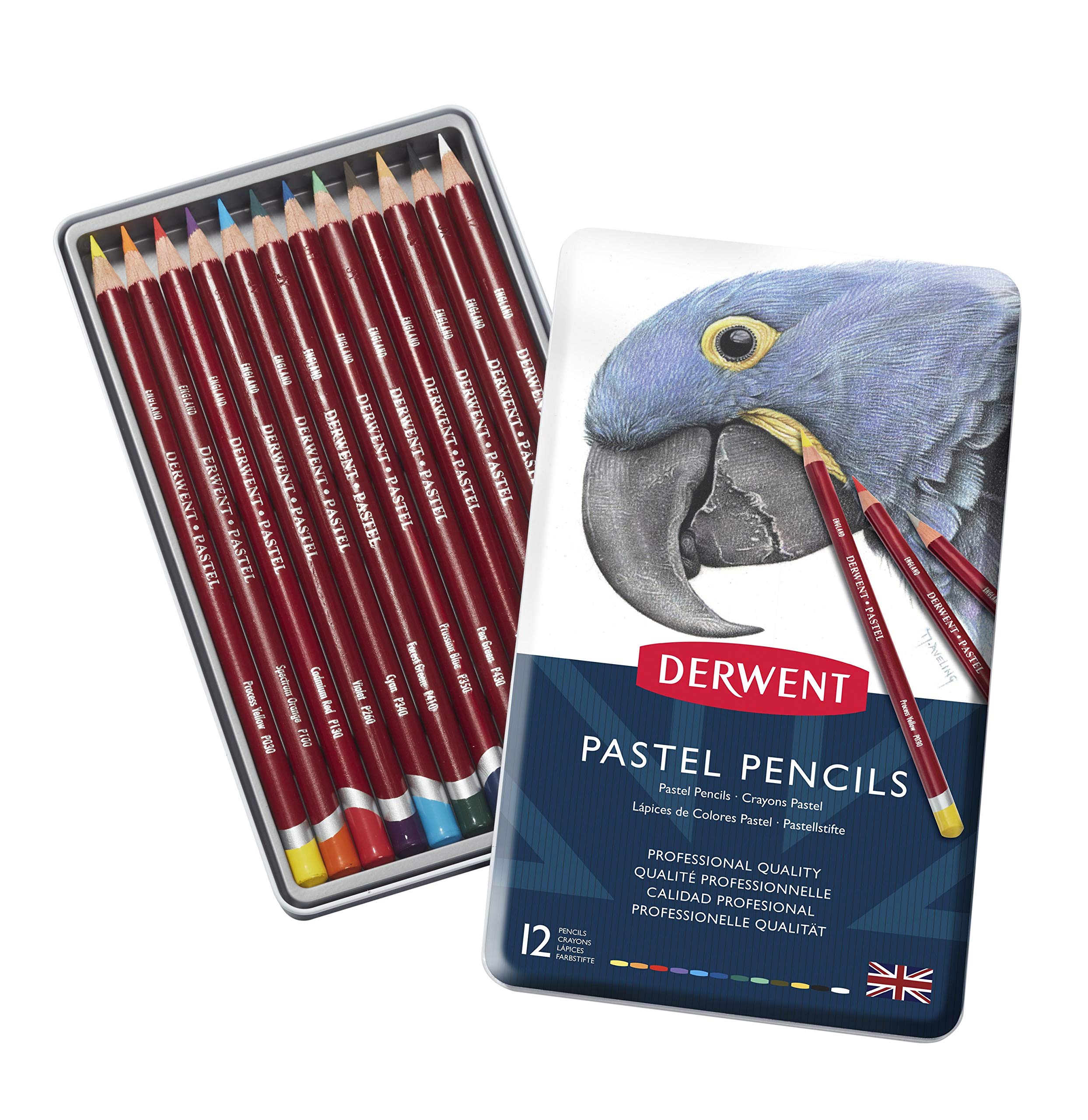 Derwent - Pastel Pencils, 12 Tin