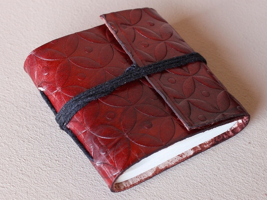 5 Mini Leather Journals Brown Extra Small