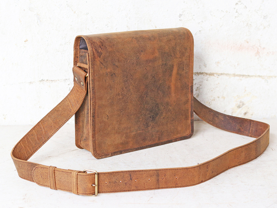 Boys And Girls iPad Leather Messenger Bag 11 Inch Brown 11 Inch