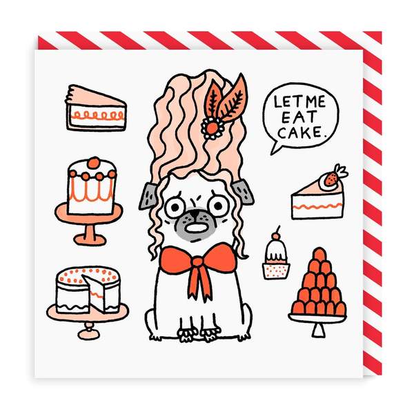 Let Me Eat Cake Birthday Square Greeting Card