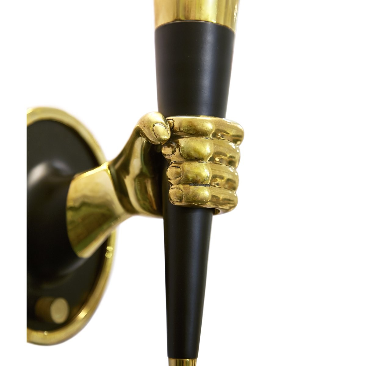 Jonathan Adler I Brass Hand Sconce I Right Facing