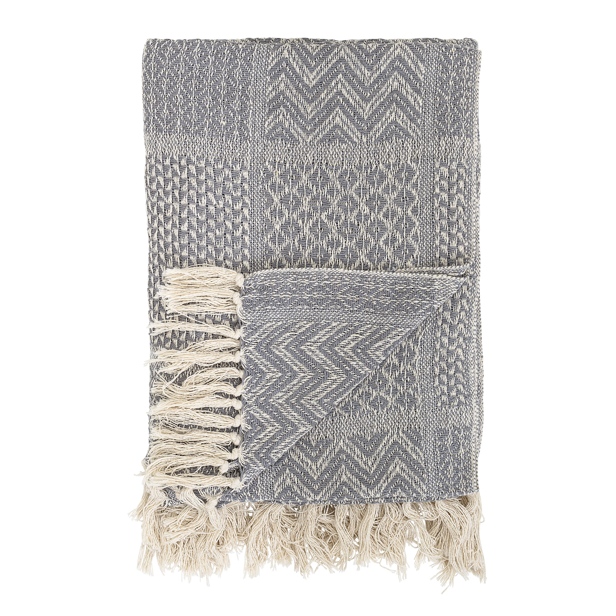 Bloomingville - Plaid​ 160 x 130 - Light Grey (14200731)