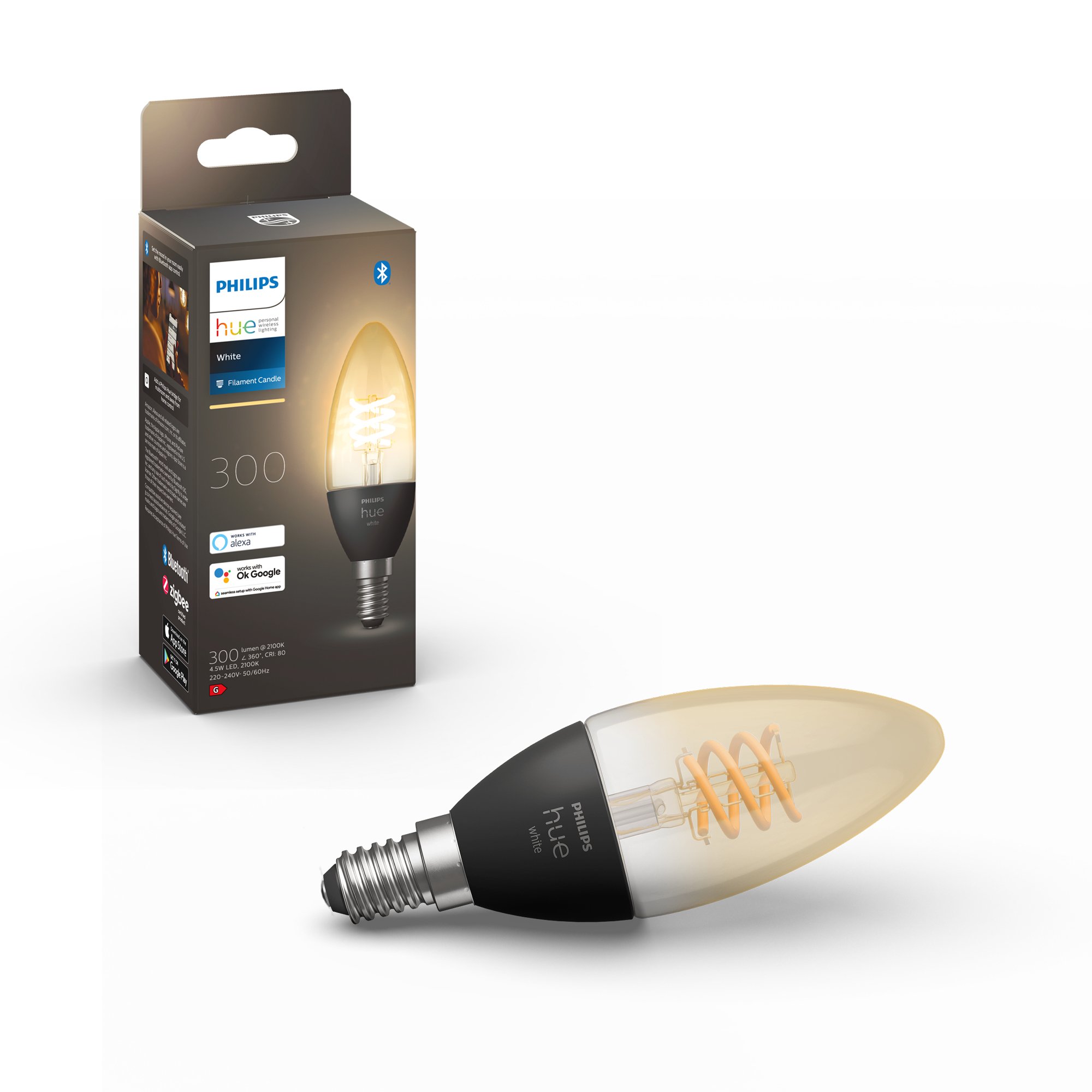 Philips Hue - Filament Candle E14 - White Ambiance