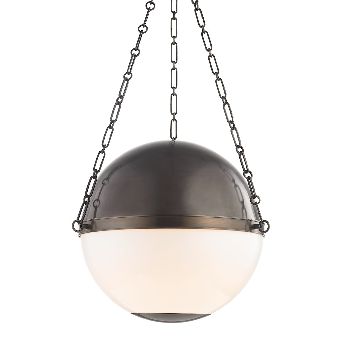Hudson Valley I Sphere No 2 Pendant I Large I Distressed Bronze