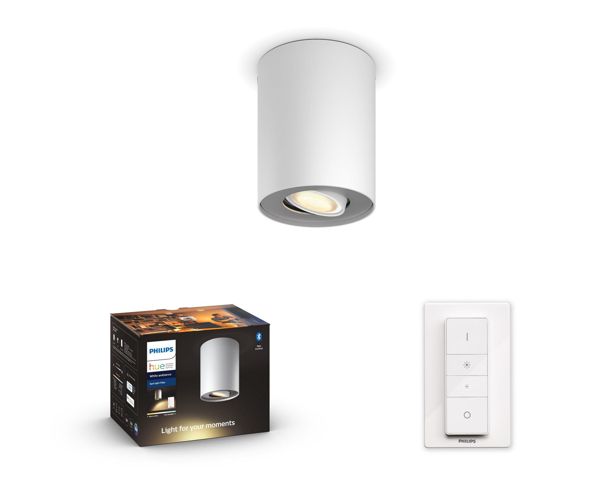 Philips Hue - Pillar Hue ext. spot single spot white 1 - White Ambiance Bluetooth