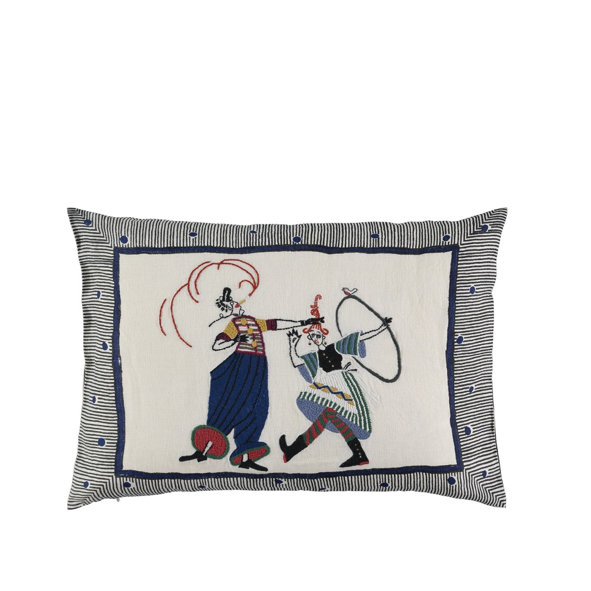 William Yeoward | Circus Day - Indigo Cushion
