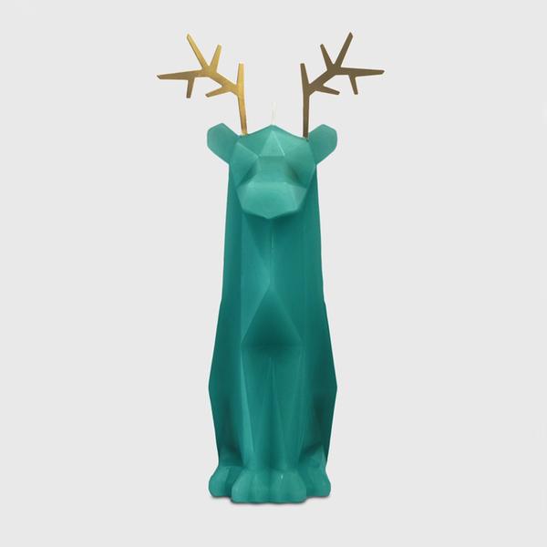 Pyropet Dýri Teal Reindeer Candle