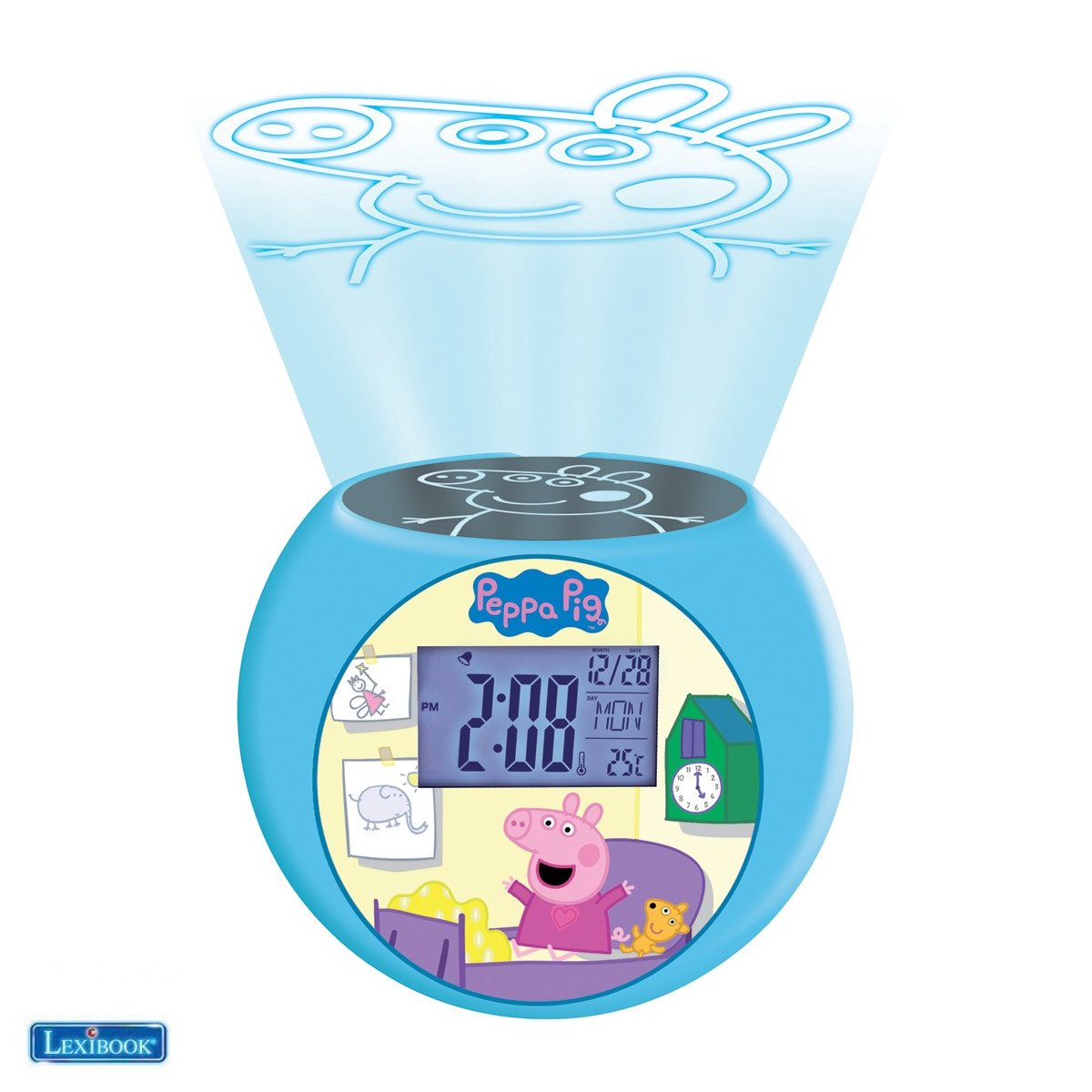 Lexibook - Peppa Pig Projector Radio Alarm Clock (RL975PP)