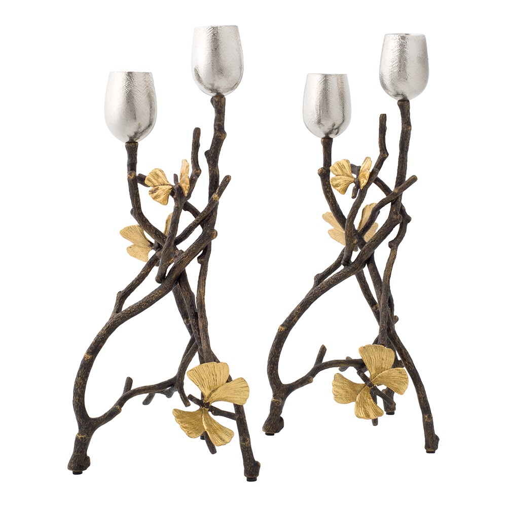 Michael Aram | Butterfly Ginkgo Candleholders - Set of Two