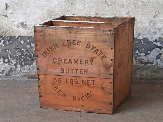 Antique Butter Storage Box Brown