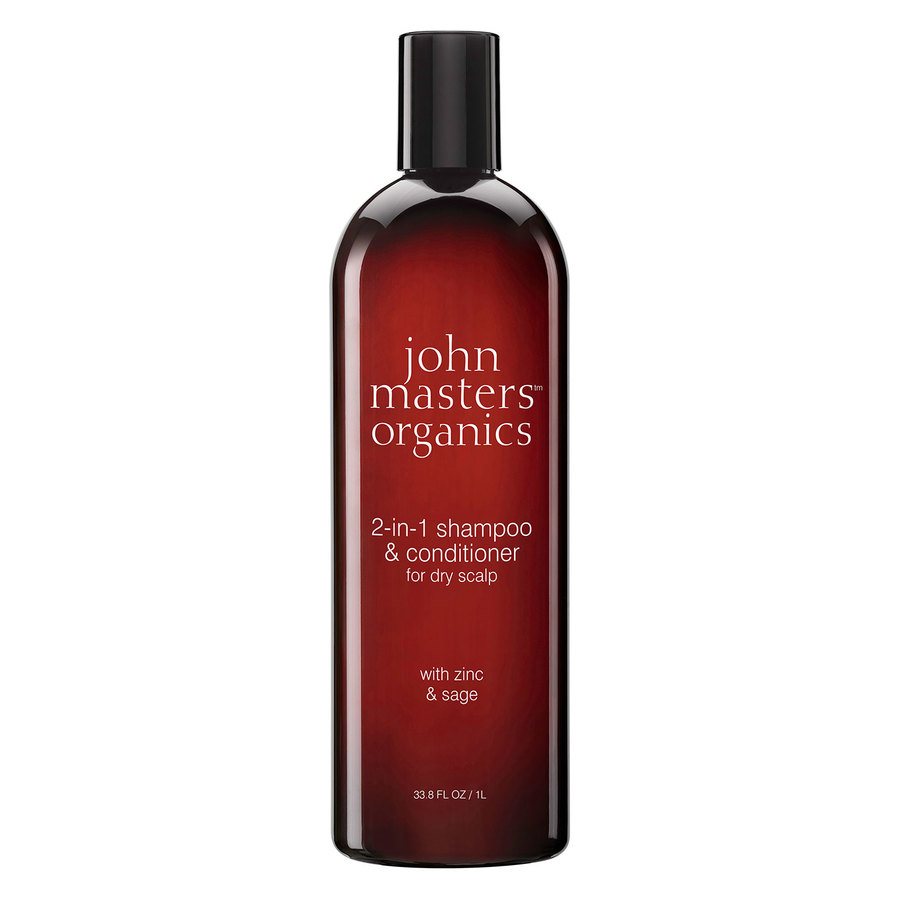 John Masters Organics - 2-in-1 Shampoo & Conditioner for Dry Scalp w. Zinc & Sage 1000 ml