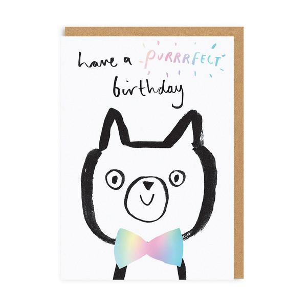 Purrrfect Birthday Cat Greeting Card