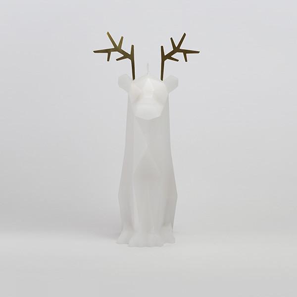 Pyropet Dýri White Reindeer Candle