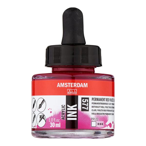 Acrylic Ink Bottle Permanent Red Violet Light 30ml