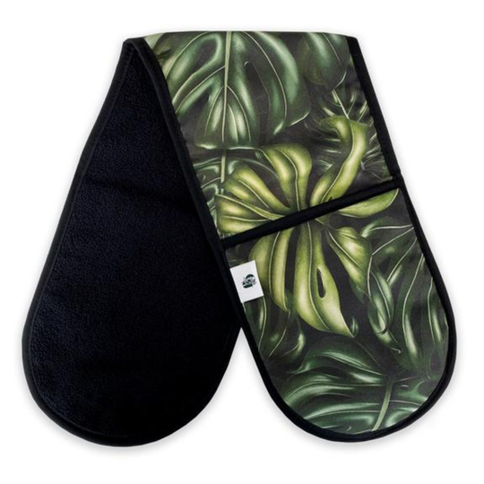 Charlotte Jade | Double Oven Gloves | Monstera Deliciosa