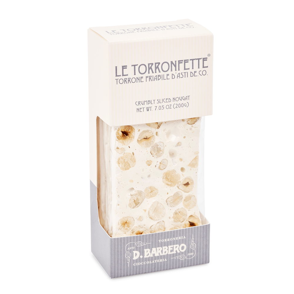 Crumbly Sliced Hazelnut Nougat Torronfetta 200g by D. Barbero