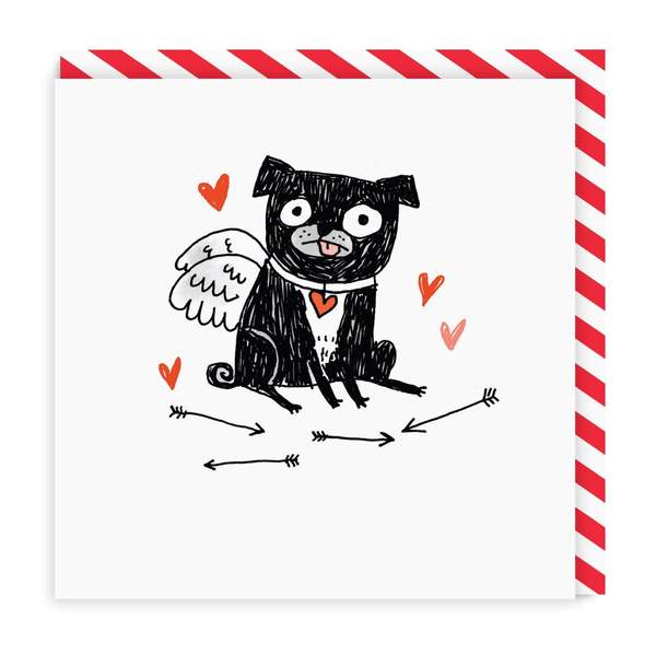 My Puggy Valentine Greeting Card